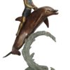 Bronze Jumping Dolphin Fountain Statue