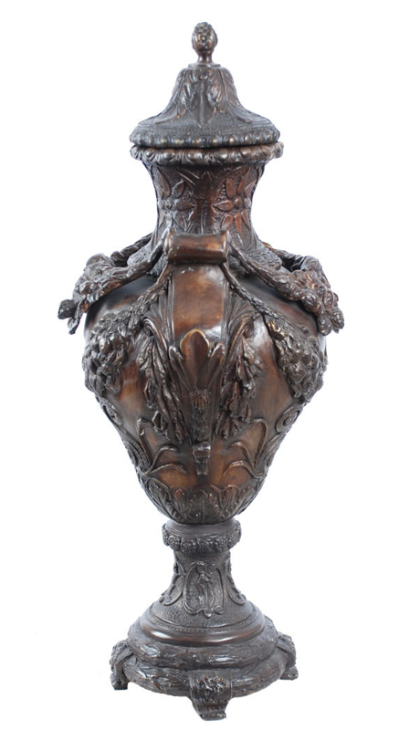 Bronze Ornate Urn Lid