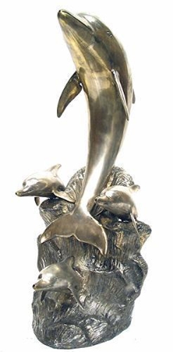 Bronze Jumping Dolphin Fountain Statue - DK T-60039