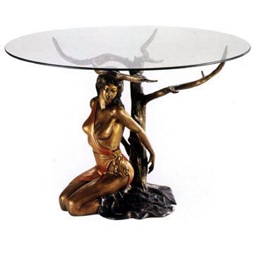 Bronze Woman, Tree Table - DD T-017