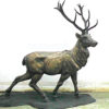 Bronze Life-Sized Fighting Buck Deer Statues