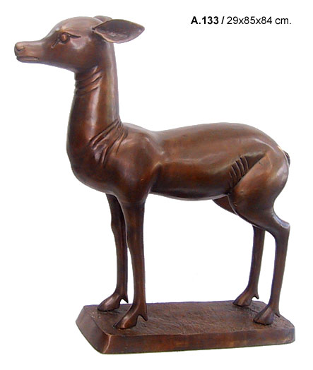 Bronze Fawn Statue - DD A-133