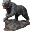 Bronze Black Bear Fishing Statue