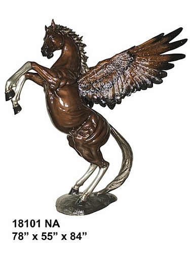 Bronze Rearing Pegasus Statue - AF 18101NA