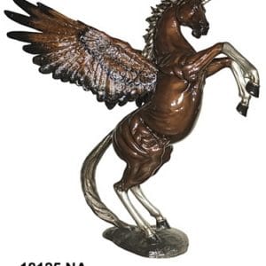 Bronze Pegasus and Unicorn Statues