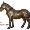 Bronze Plow Horse Statue