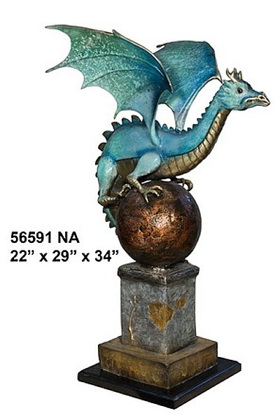 Bronze Dragon Statue - AF 56591NA-S