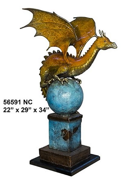 Bronze Dragon Statue - AF 56591NC-S