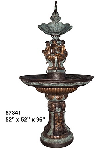 Bronze Scalloped Tiered Fountain - AF 57341