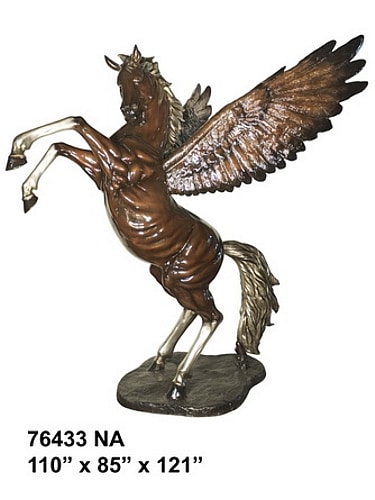 Bronze Rearing Pegasus Statue