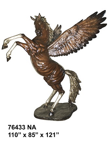 Flying Bronze Pegasus Statue - AF 76433NA