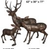 Bronze Deer Family Statues