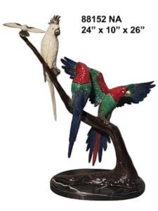 Bronze Exotic Birds Statue