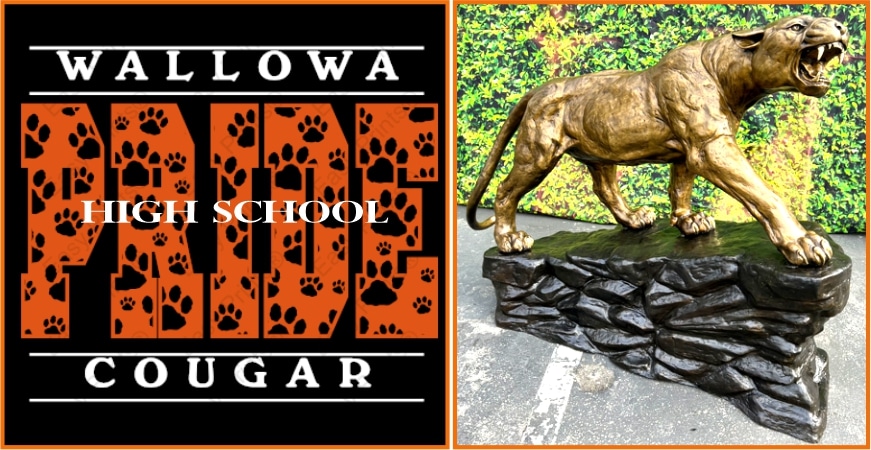 Bronze Growling Cougar Statue - ASB 985 C