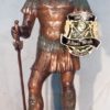 Warrior Mascot  Bronze Statue Your School Shield