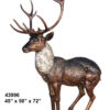 Authentic Detailed  Buck Deer Bronze Statue