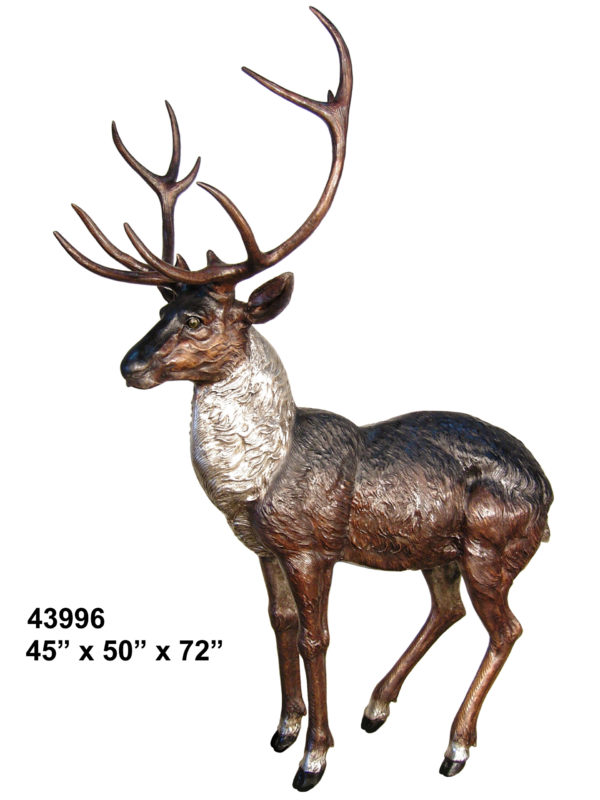 Bronze Buck Deer Statue