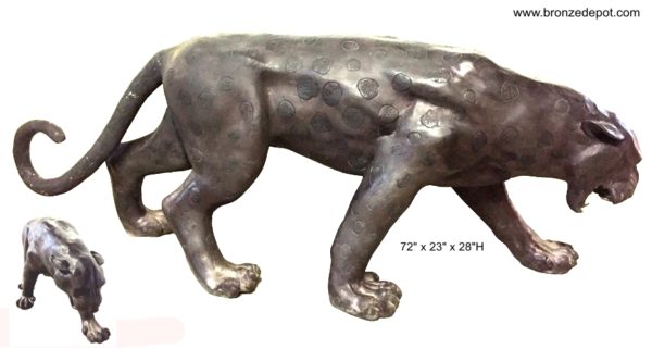 Bronze Leopard Statue