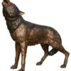Bronze Stalking Wolf Statue