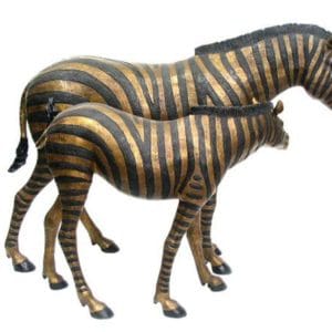 Bronze Zebra Statues