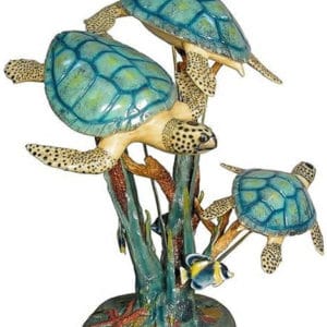 Bronze Turtle & Frog Statues