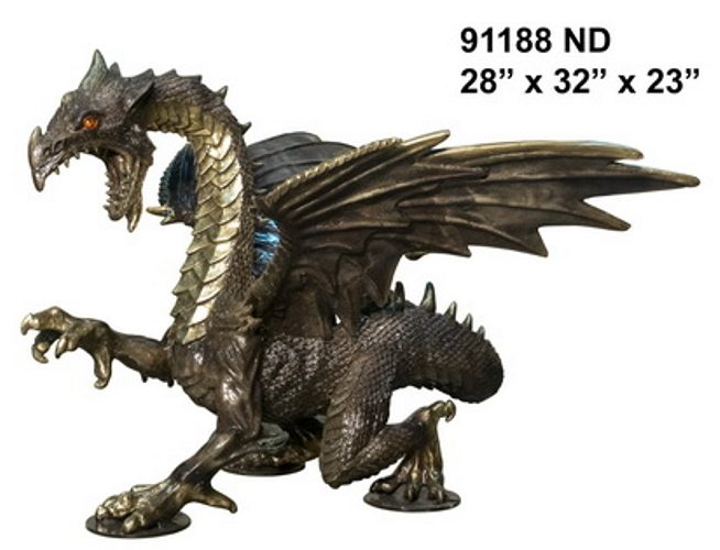 Bronze Throne Dragon Statue (2021 PRICE) - AF 81188 ND