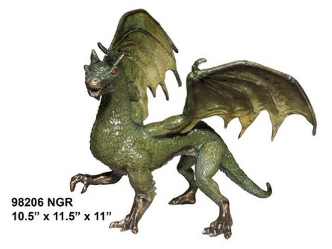 Bronze Dragon Statue - AF 98206 NGR