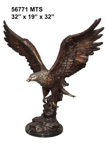 Bronze Eagle School Mascot Statue - AF 56771 MTS