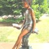 Bronze Girl Reading Statue