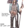 Bronze Indian Chief Mascot Statue