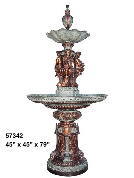 Bronze Scalloped Tiered Fountain - AF 57342