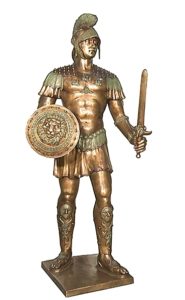 Bronze Warrior Statues School Mascot
