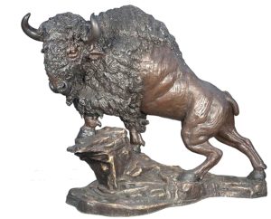 Bronze Bison Statues