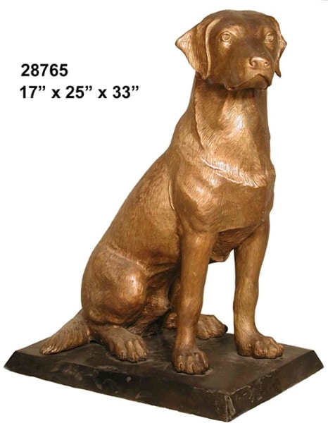 Bronze Labrador Retriever Statue - AF 28765