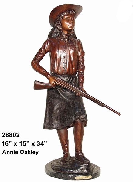 Bronze Annie Oakley Statue - AF 28802
