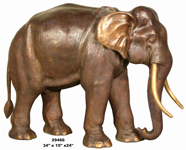 Bronze Elephant Statue - AF 29466