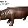 Bronze Bulldog Bench
