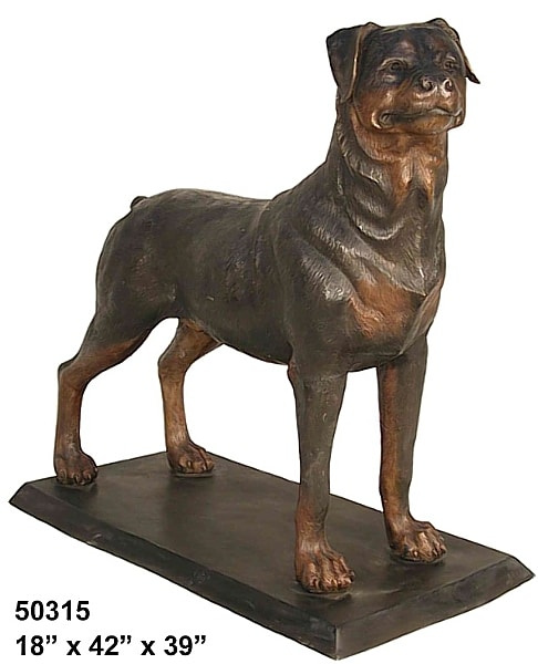 Bronze Rottweiler Statue - AF 50315