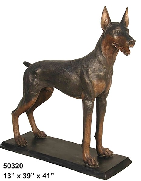 Bronze Doberman Statue - AF 50320