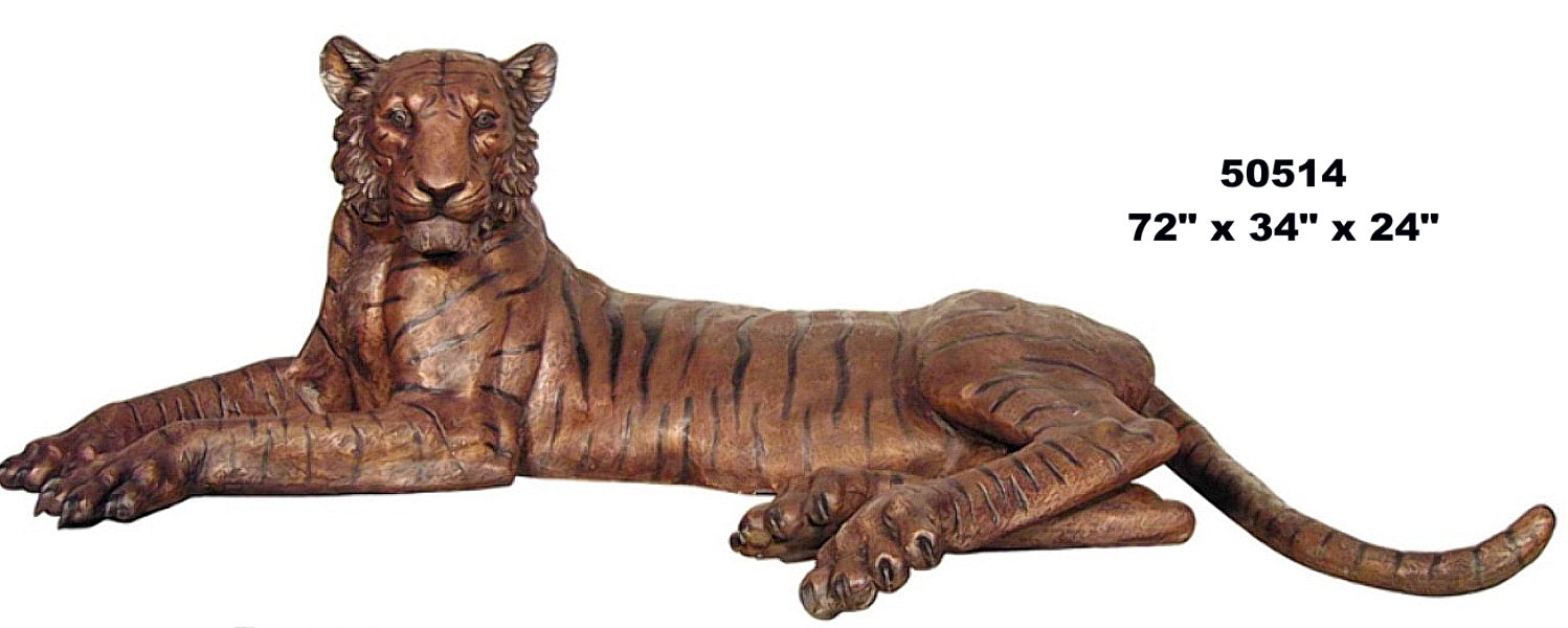 Bronze Bengal Tiger Statue - AF 50514