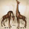 Bronze Giraffe & Calf Statues