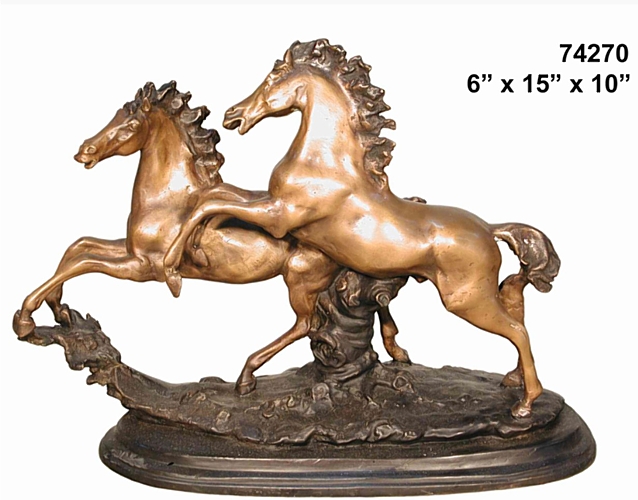 Bronze Horses Mating Statue - AF 74270
