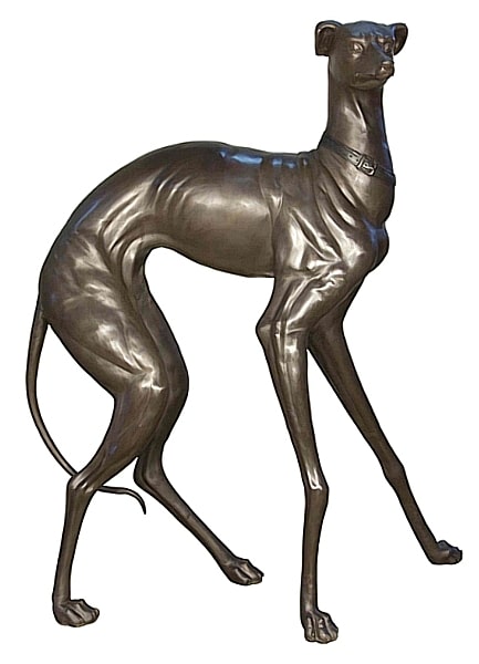 Bronze Whippet Statues - AF 74472