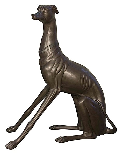 Bronze Whippet Statue - AF 74474