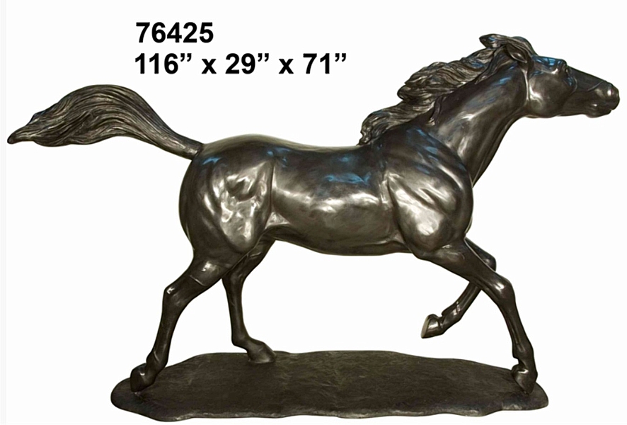 Bronze Running Horse Statue - AF 76425 BL