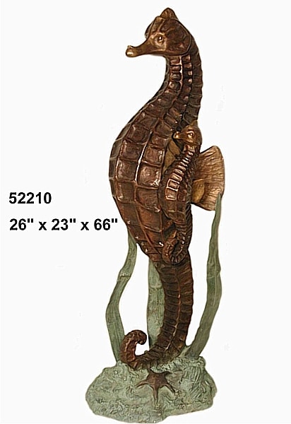 Bronze Seahorse Statues - AF 52110-S