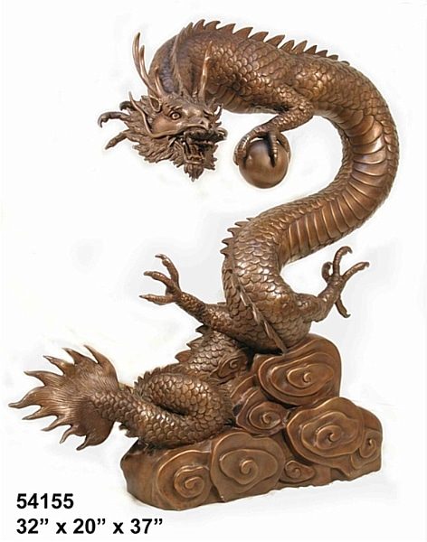 Bronze Dragon Statue (2021 PRICE) - AF 54155-S