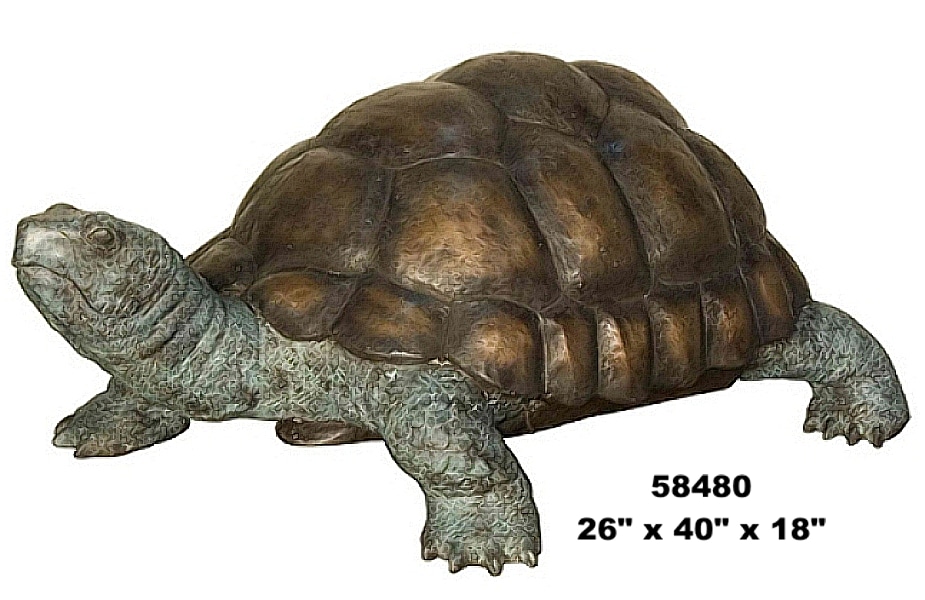 Bronze Turtle Fountain or Statue - AF 58480