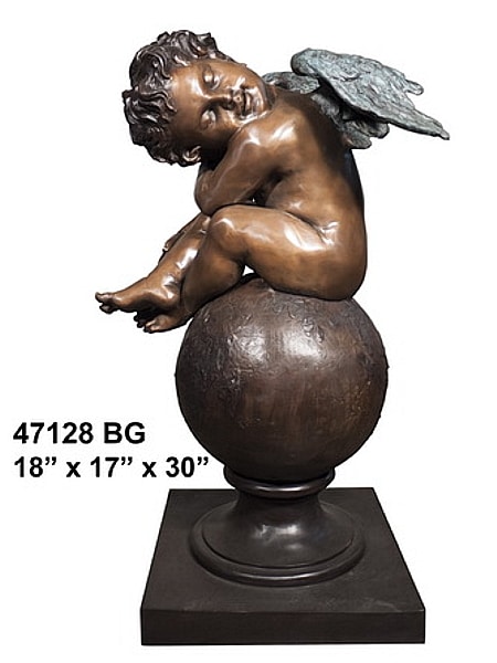 Bronze Blissful Angel Statue - AF 47128 BG