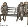 Bronze Monkey Benches